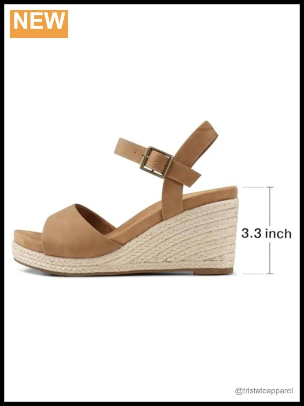 Women's Wedge Sandals - Platform Espadrilles with Arch Support & Adjustable